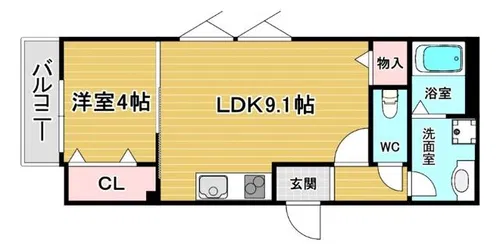 (仮称)La-Crea豊中本町エアリー【1階】の間取り