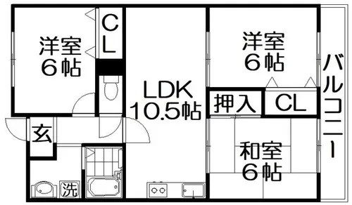 パークサイドスクエア【4階】の間取り