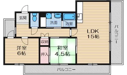 エクセレントライフ大池【3階】の間取り