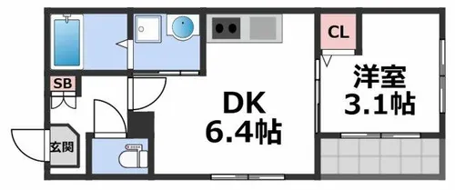 ベルルミエール中川【2階】の間取り