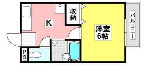 プレミアメゾン東みのお【1階】の間取り