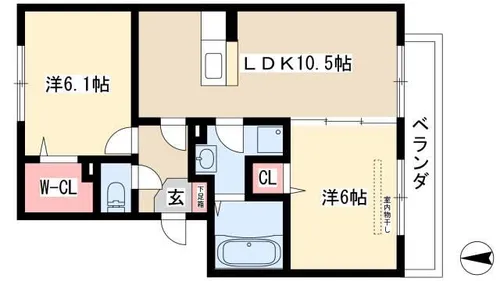 ファミール上石川【2階】の間取り