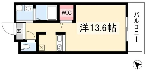 スリーディーガーデン本山【306号室】の間取り