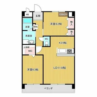 愛知県日進市竹の山5丁目【マンション】の間取り