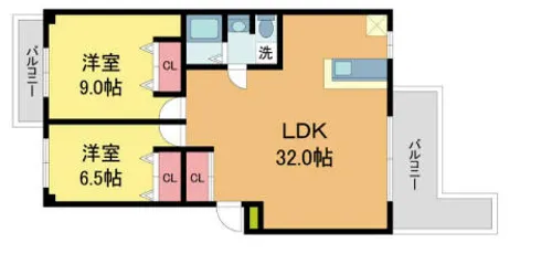 カナンハウス【B201号室】の間取り
