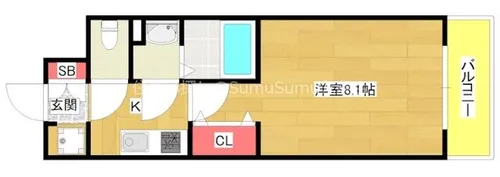エスカーサ大阪WEST九条駅前【5階】の間取り