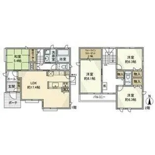 愛知県名古屋市天白区平針台1丁目【一戸建】の間取り