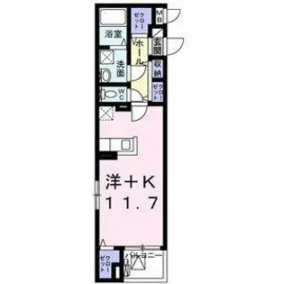 イーストブルー六番館【2階】の間取り