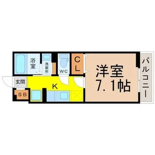 サンエスケーイワタI【1階】の間取り