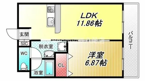 サン・アズール【5階】の間取り