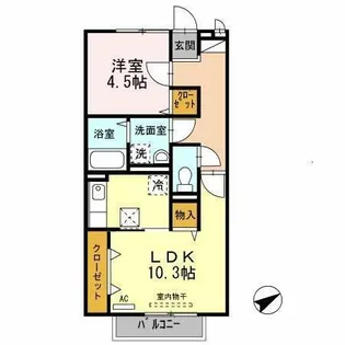 ポルティエ【2階】の間取り