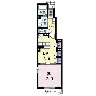 カサ・デル・ソルA【1階】の間取り