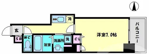 エスライズ天満橋【12階】の間取り