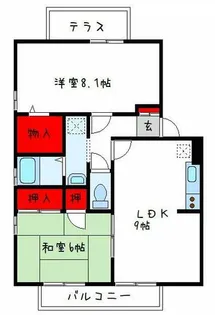 ニューリバーサイド八尾南D棟【2階】の間取り