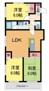 パラディオンII【101号室】の間取り