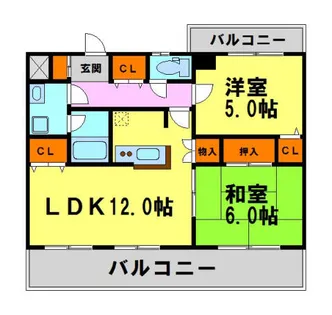 フォリアグランデ【201号室】の間取り