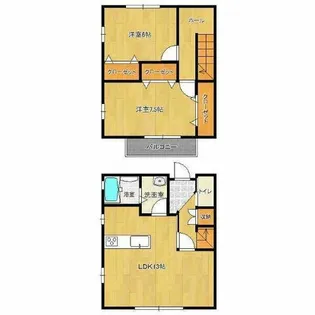 福岡県久留米市津福今町【アパート】の間取り