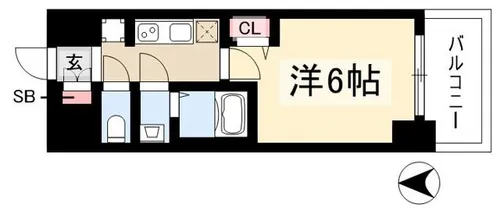 プレサンス名古屋ルーカス【0303号室】の間取り
