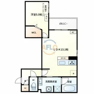 TORISIA平野西Ⅰ【2階】の間取り