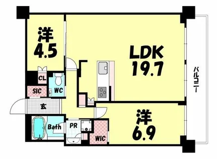 ベイシティタワーズ神戸WEST【7階】の間取り