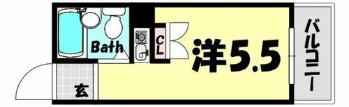 ネオダイキョー三宮【3階】の間取り