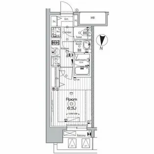 メイクス矢場町【6階】の間取り