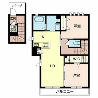 シャーメゾンアミコート【2階】の間取り
