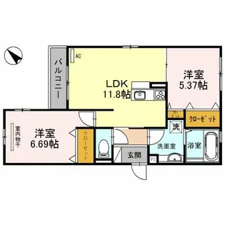 パールコート【2階】の間取り