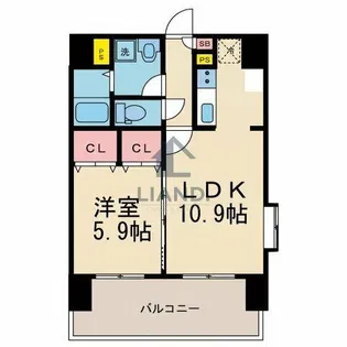 フェリス・スクエア【6階】の間取り