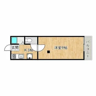 西取石Bハイツ【1階】の間取り