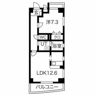 プリミエールJYOJYO【201号室】の間取り