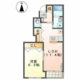マウナケア【1階】の間取り