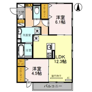 オルソ A棟【3階】の間取り