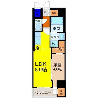 エステムコート名古屋葵【5階】の間取り