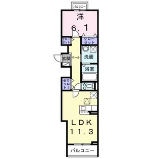 安満北の町アパートA【1階】の間取り
