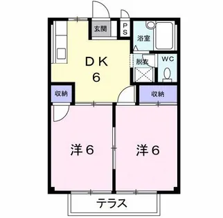 コーポラスカンナ【1階】の間取り