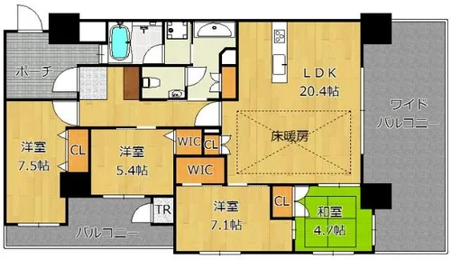 アーティックス小倉グランゲート【5階】の間取り