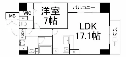 ラフィーネレジデンス【4階】の間取り