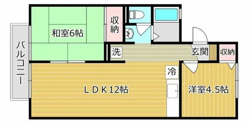 グレースハイムA棟【206号室】の間取り