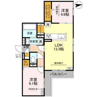 D-residence東五百住町【2階】の間取り