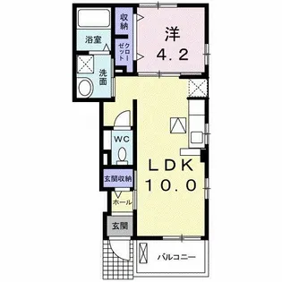 大阪府羽曳野市高鷲2丁目【アパート】の間取り