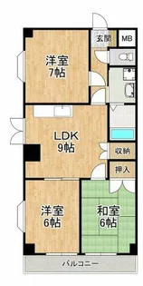 アーネットスタシオン大阪狭山【2階】の間取り