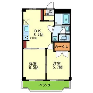 クレセントカシダⅠ【102号室】の間取り