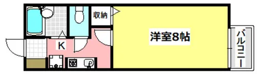ハイツサン幸Ⅲ【1階】の間取り