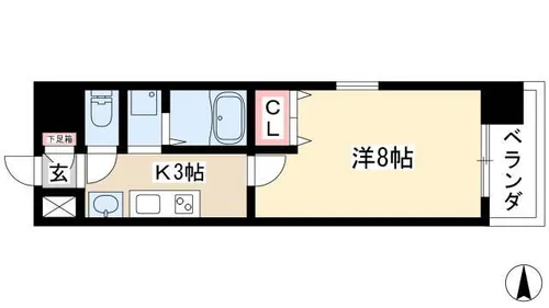 リアライズ記念橋(willDo東別院)【10階】の間取り