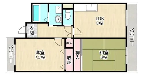 DWELL ASANO【2階】の間取り