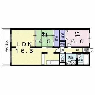 リバーサイドA【2階】の間取り