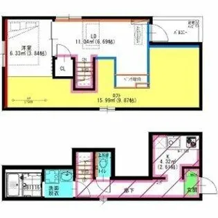 RadIAnce名城公園 S棟【203号室】の間取り