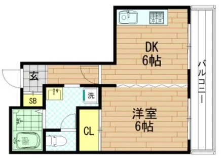 シャトーハピネス【4階】の間取り