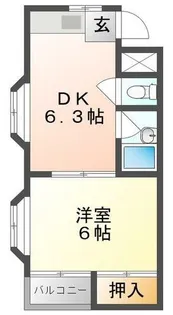 サニーヴィレッジ【1階】の間取り